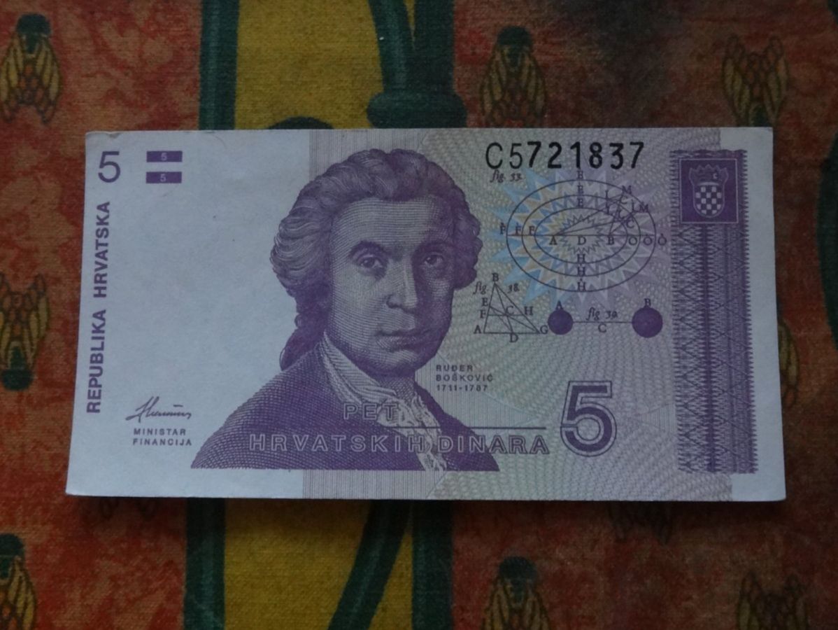 Banconote: CROATIE  5  Dinara  Billet – Usato da Romanel-sur-Lausanne venduto da Swift13
