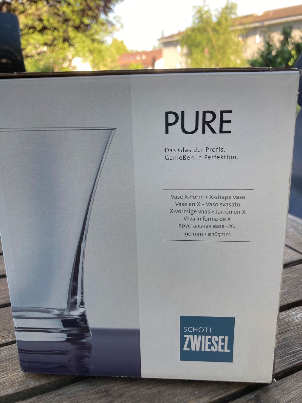 Zwiesel Vasen & Gefässe: Schott Zwiesel Vase "Pure" X-Form, Neuwertig – Neu (gemäss Beschreibung) aus Gelterkinden von froggy80 1