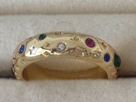 Luxus Elegante Gr.19/9 Ring Farbe: Gold/ Zirkonia