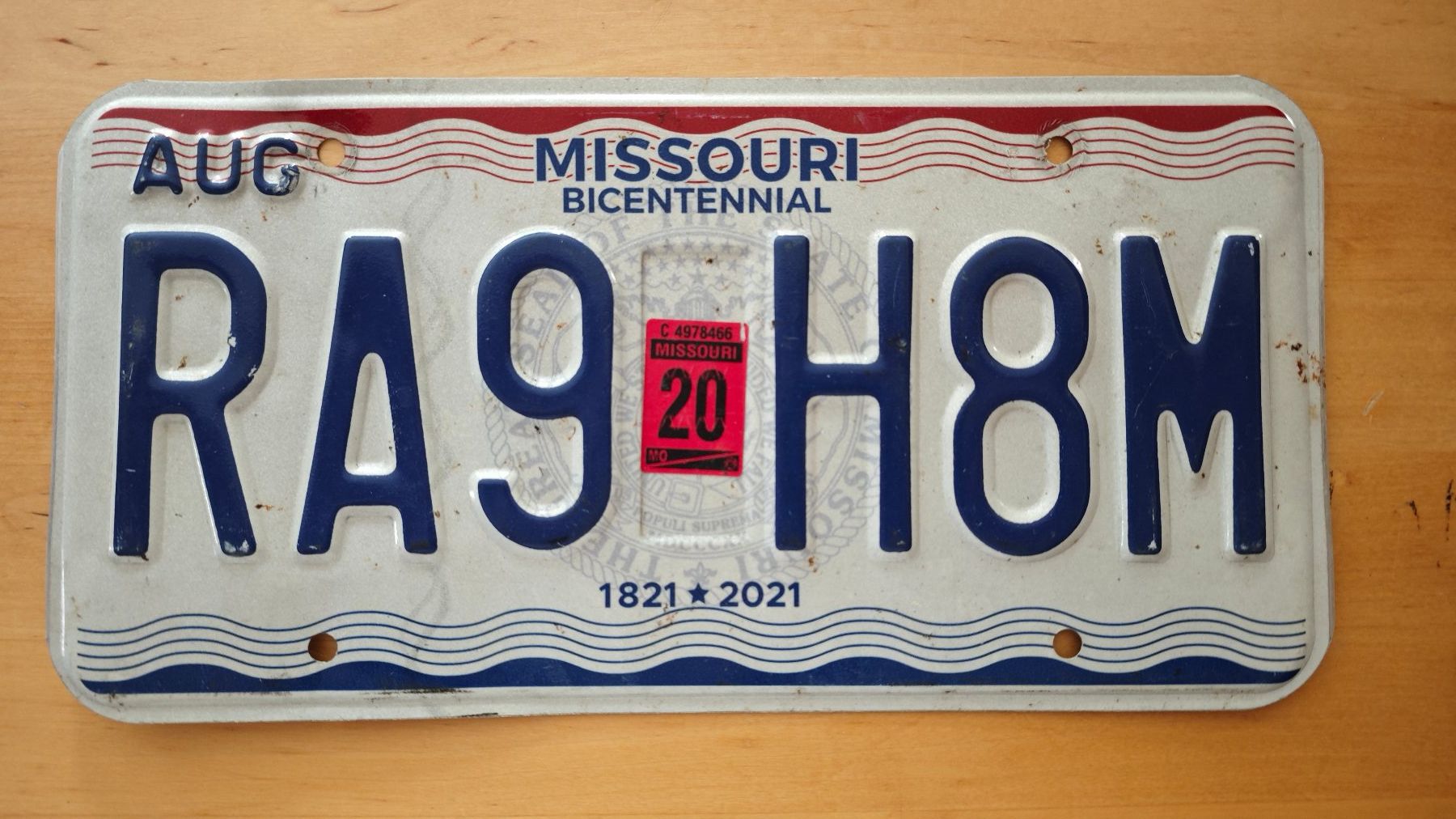 Insegne: US Licence plate Missouri State – Usato da YVERDON-LES-BAINS venduto da CYBERSALE