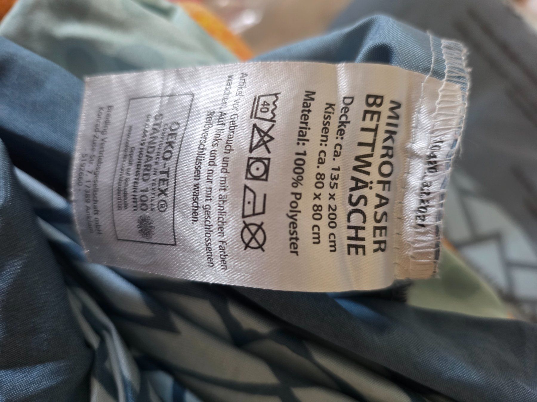 Linge de lit: Bettwäsche mit Muster, hellblau/dunkelblau, 2er Set – Neuf (Voir description) à Kriens par Caroline_Schweiz 1