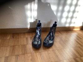 Gummistiefel Chelsea Boots mit Blumenmuster, Grösse 38