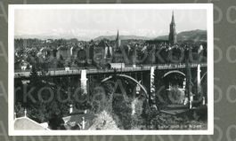 AK sw Bern BE Kornhausbrücke, Möbel- Pferdegespann ≈ 1935