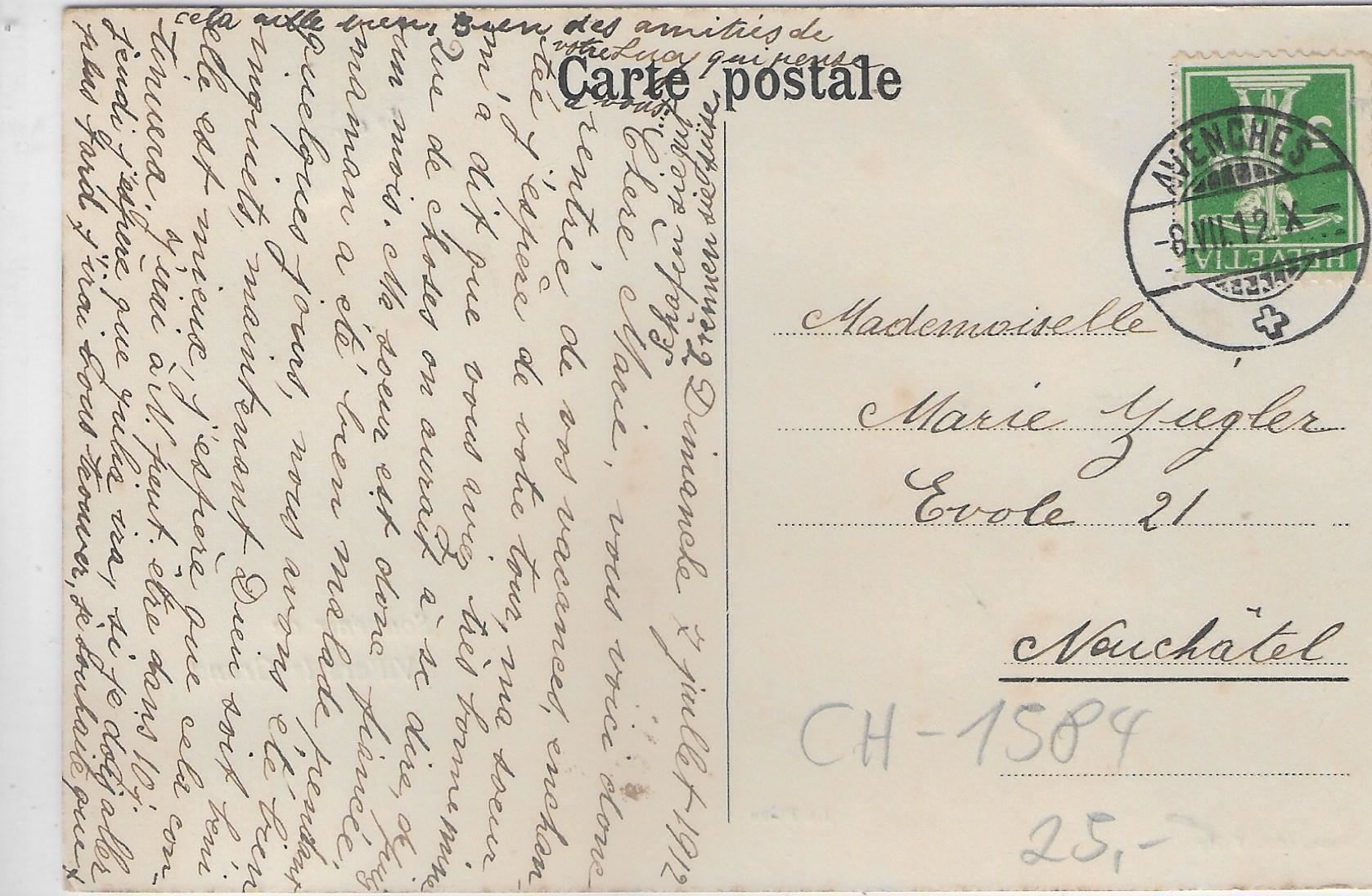 Ansichtskarten: Souvenir de Villars de Grand – Gebraucht aus Ettingen von Kartenplanet 1