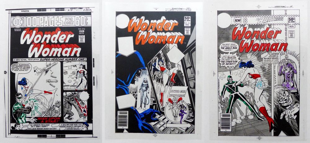 WONDER WOMAN SET 3 1970's DC COMICS COVER PRODUCTION ART (Gebraucht) in ...