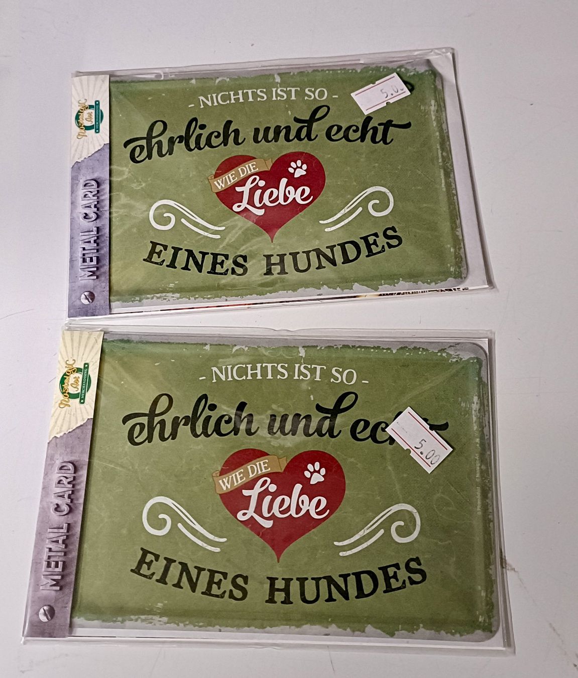 Schilder: Blech Schild "Nichts ist so ehrlich & echt..." NEU – Neu und originalverpackt aus Sitterdorf von imsis