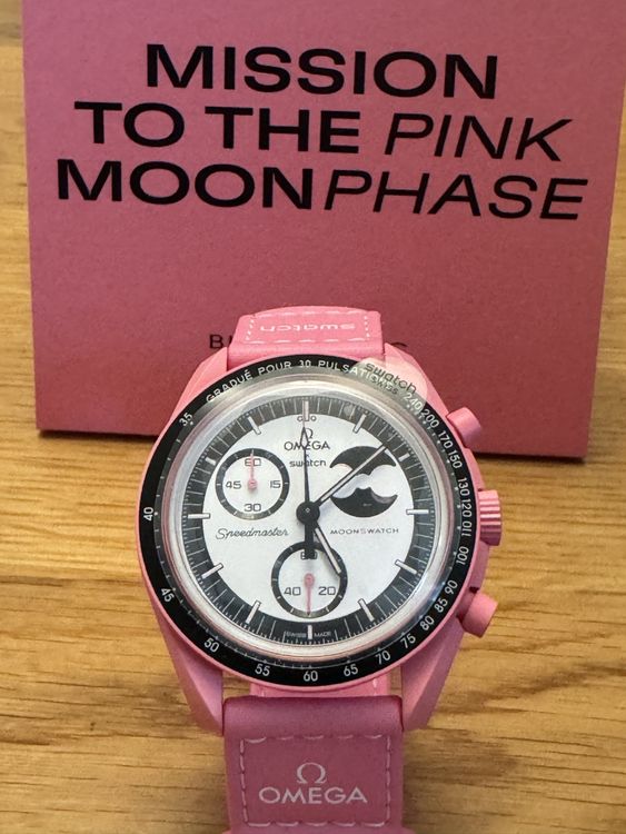 Swatch Orologi: Omega x Swatch Moonswatch Mission to pink moonphase | NEU! – Nuovo e nell'imballaggio originale da Zürich venduto da Benoni111 1