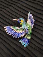 Hübsche Vintage Brosche Kolibri, ideal für den Frühling!