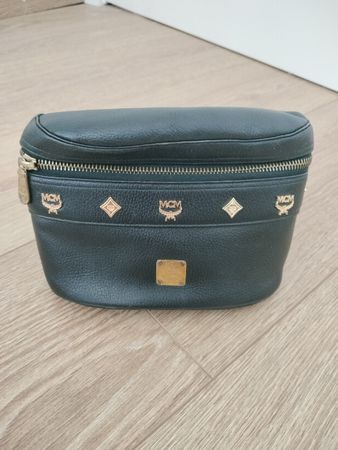 MCM Bauchtasche Schwarz Gold Kette