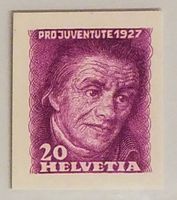 MA360) J43 P4, Abart Probedruck Pestalozzi sehr selten
