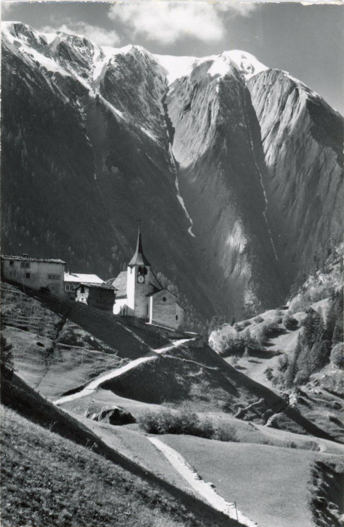 Cartoline postali: Binn  VS    mit Breithorn – Usato da Brig venduto da Valcards54