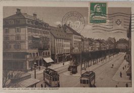 LA CHAUX-DE-FONDS - Rue Léopold Robert - Trams - 1922