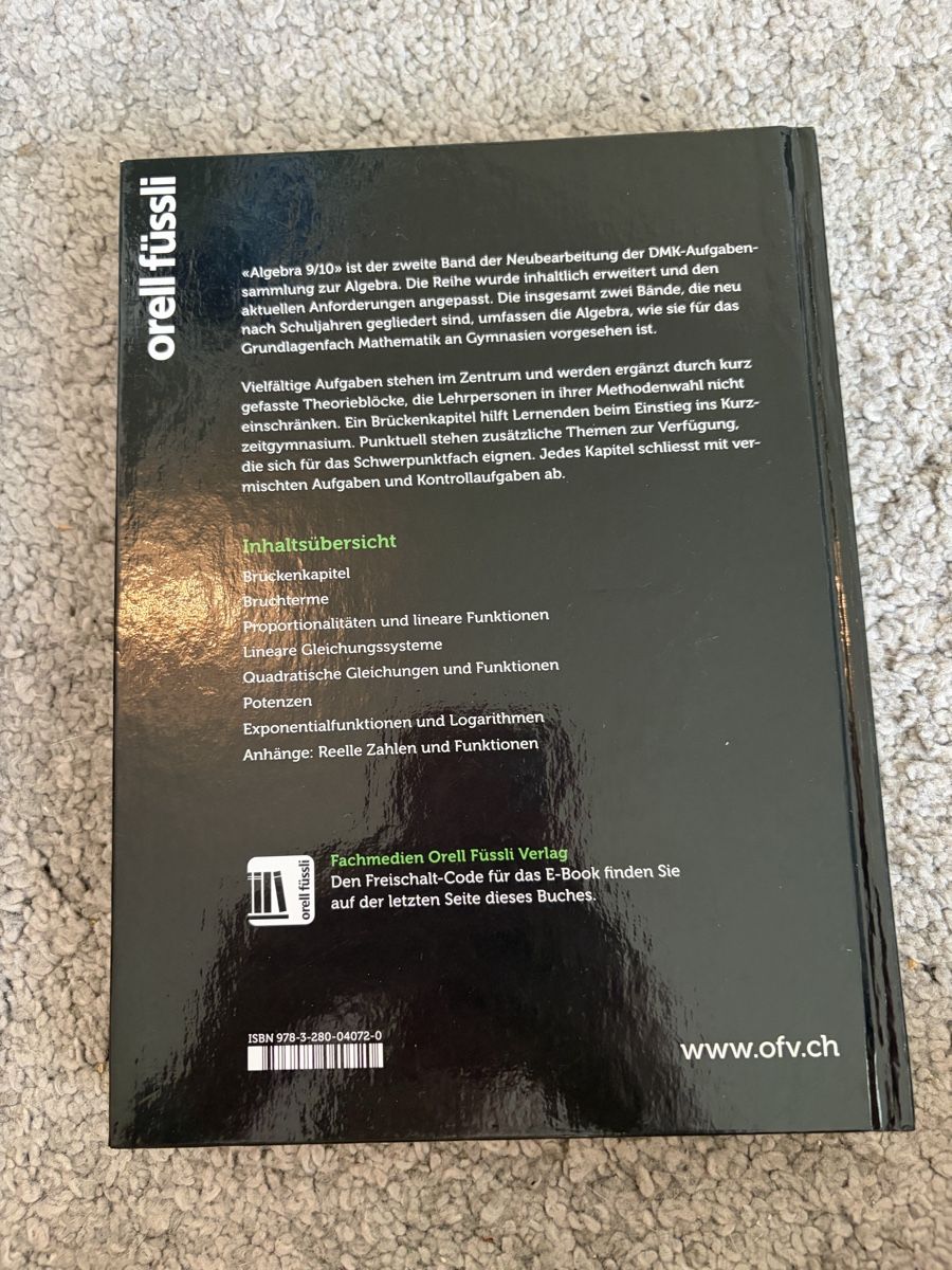 Bücher: Algebra 9/10 Orell Füssli  – Neu (gemäss Beschreibung) aus Uster von mph_ykv6 1