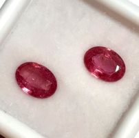 2x Rubis ovales 7x5 mm - Valeur 75.- Fr