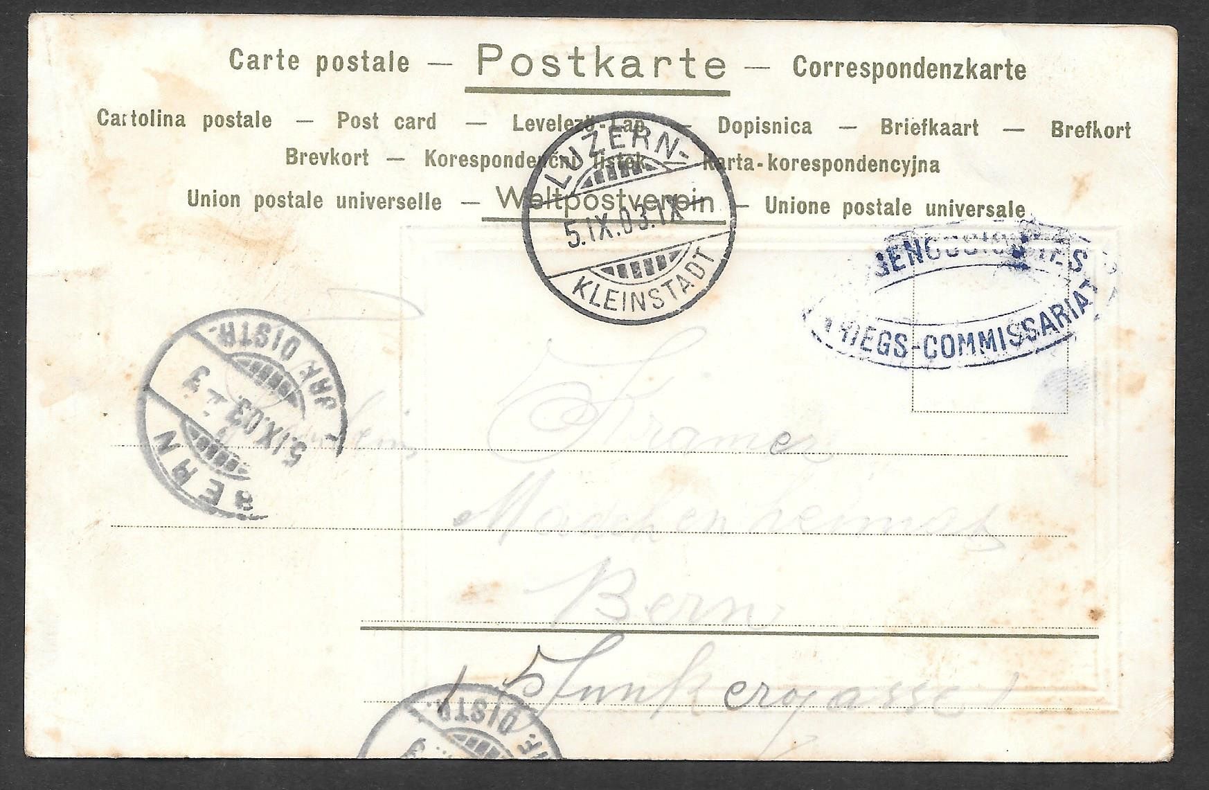 Cartoline postali: Zug verzierte Karte mit Blumen – Usato da Olten venduto da clotaldi 1