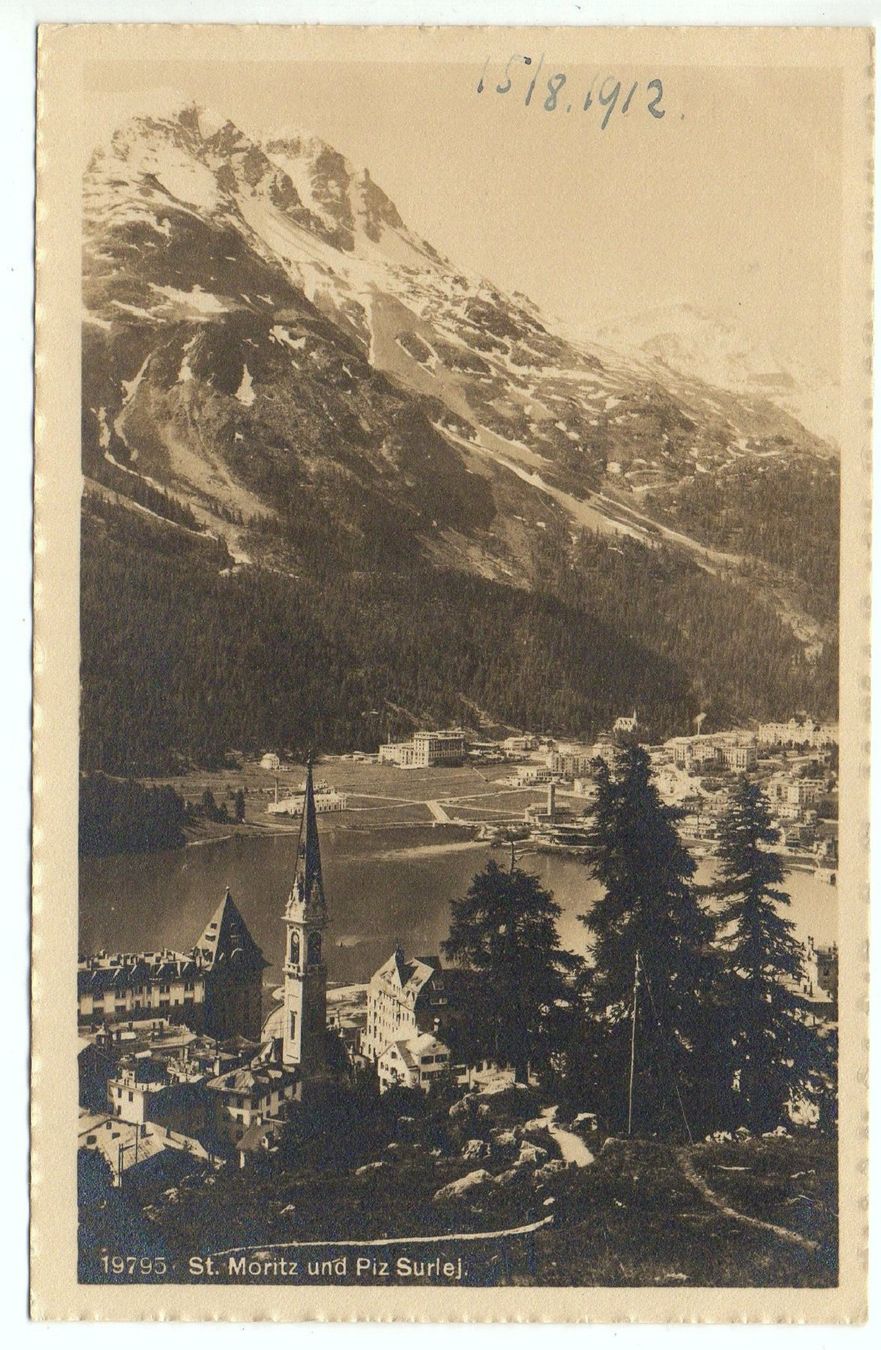 Cartoline postali: ST. MORITZ und Piz Surlej – Usato da Jona venduto da philajona