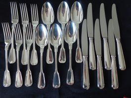 * 18 X GRANDE COUVERTS JEZLER FILET ARGENT 800 COMME NEUF