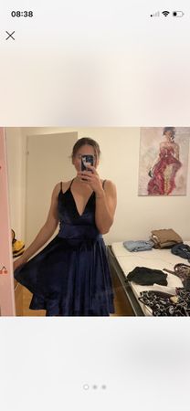 Velvet Party Dress - Navy Blue - Perfect for any occasion!