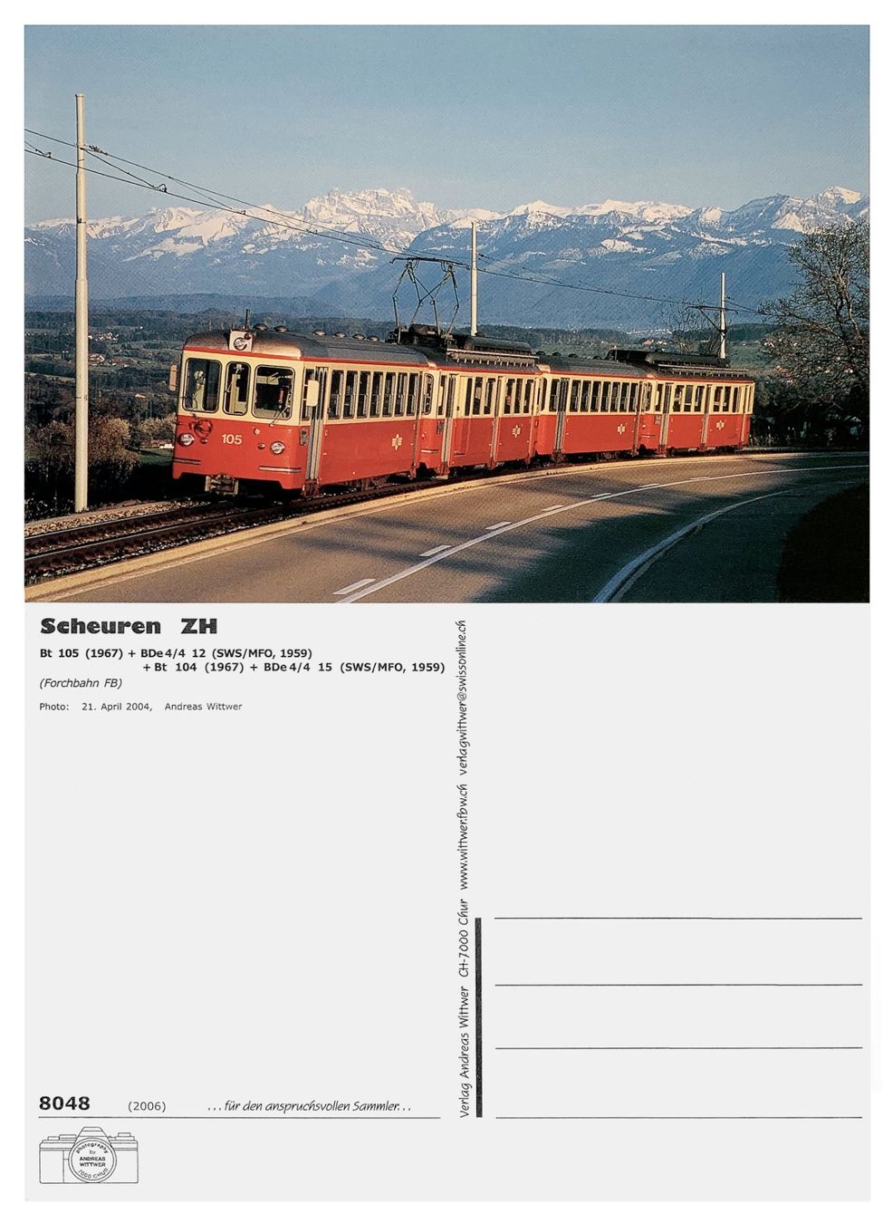 Cartoline postali: Scheuren Forch Maur Bahn FB Forchbahn Bahn Bt BDe 4/4 12+15 – Nuovo (secondo la descrizione) da Bern venduto da AWiBe