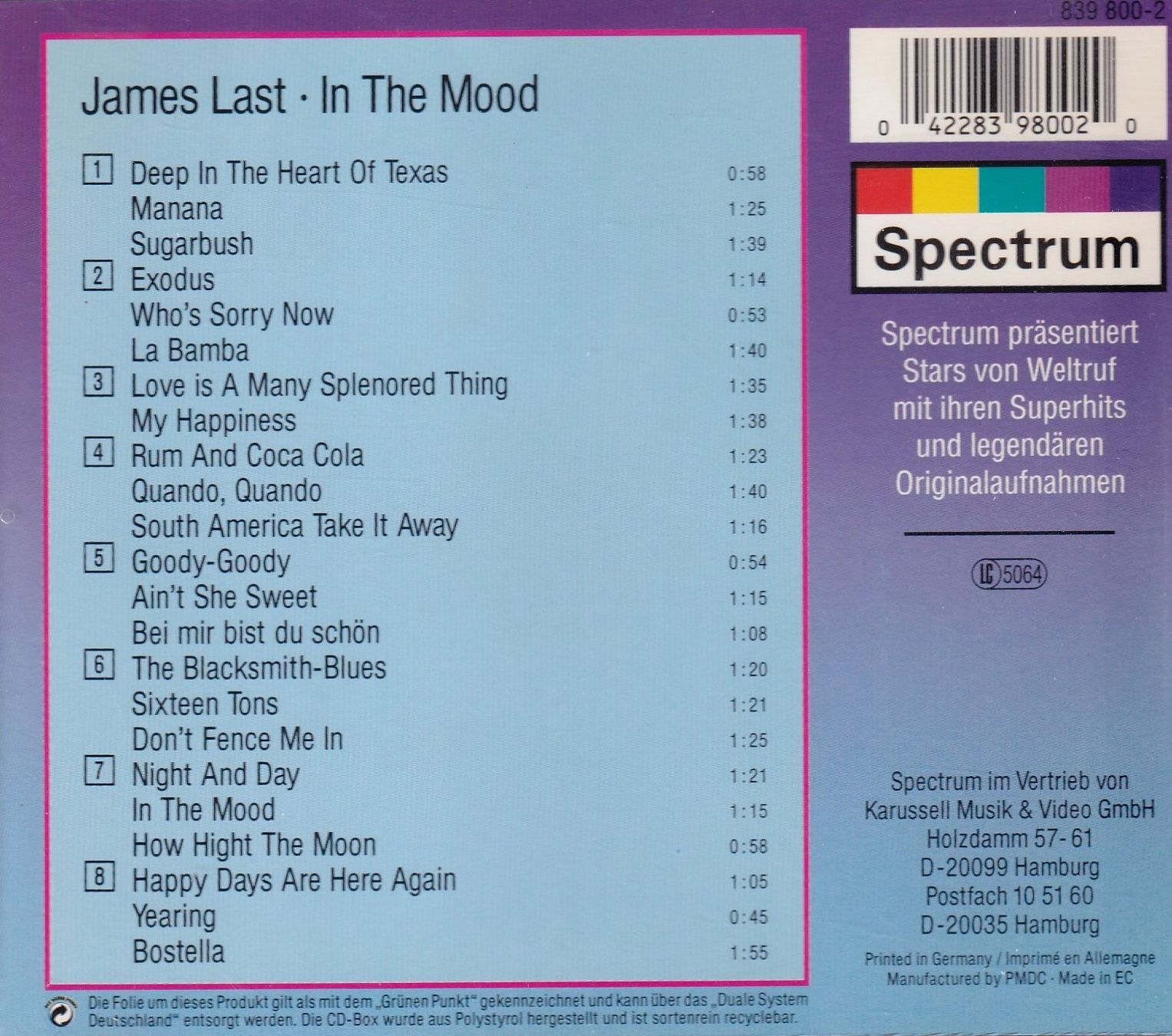 CD: CD ab Fr. 1.--, James Last - In The Mood – Usato da Lausen venduto da Mondeo10628 1