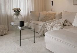 2er-Set edle Monoblock Glas-Satztische