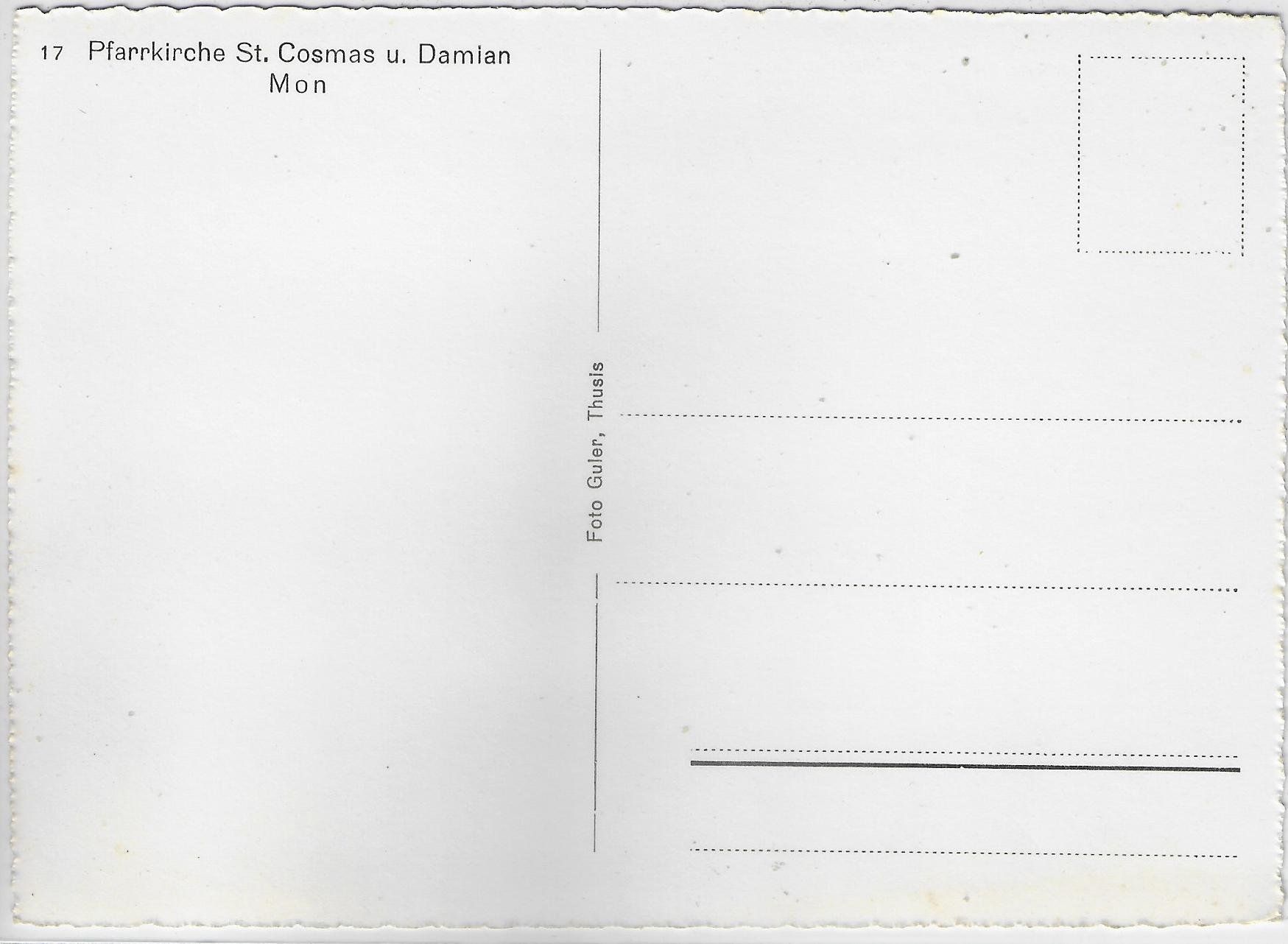 Cartoline postali: Pfarrkirche St. Cosmas u. Damian - Mon – Usato da Ettingen venduto da Kartenplanet 1
