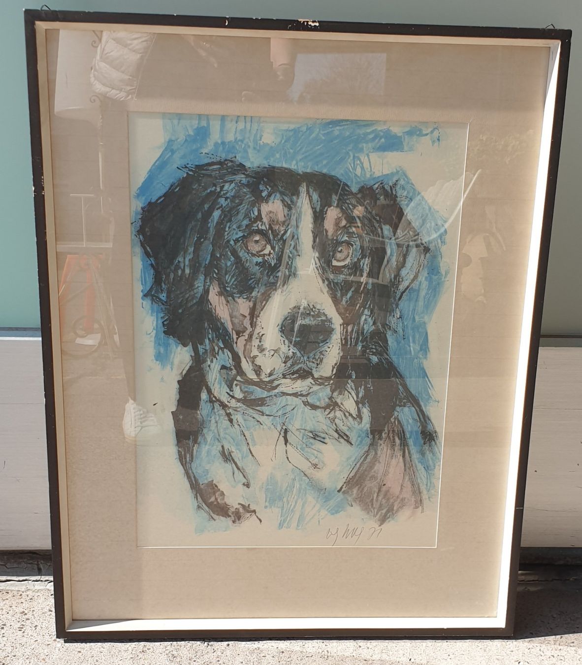 Grafiken & Lithographien: Fritz Hug Lithographie Hund Sennenhund – Gebraucht aus Emmen von Brockofsky 1
