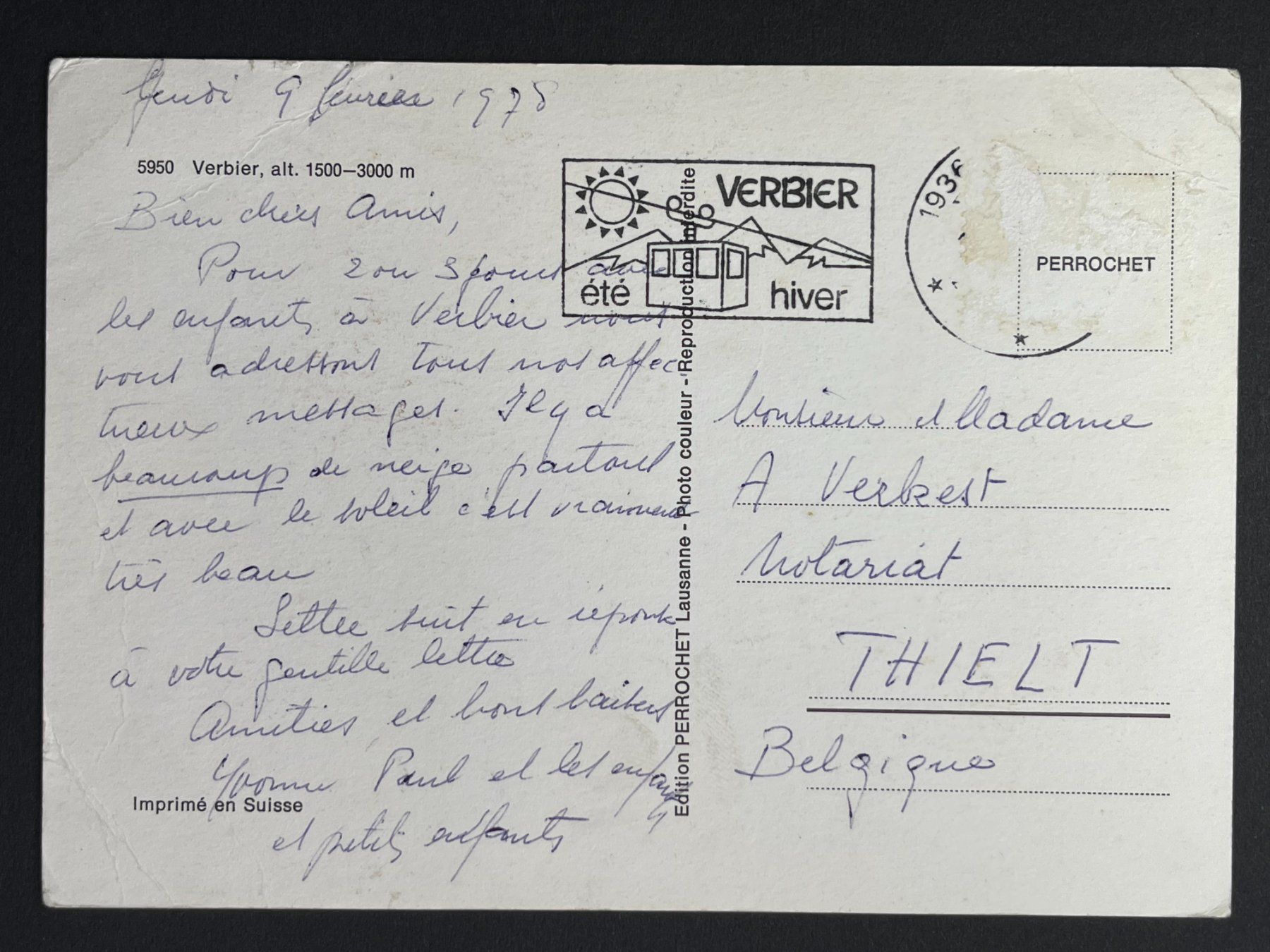Ansichtskarten: Verbier - No 5950 - Edition Perrochet – Gebraucht aus Steg VS von danwer74 1