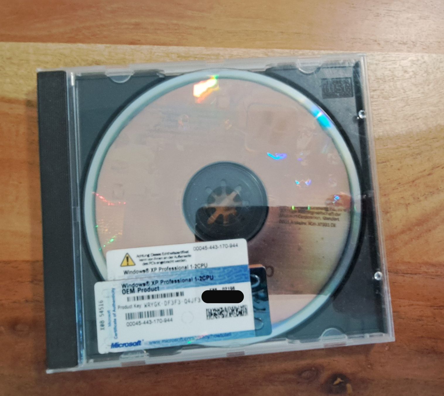 Windows XP Professional, Original-CD mit Seriennummer, rar!! (Gebraucht ...