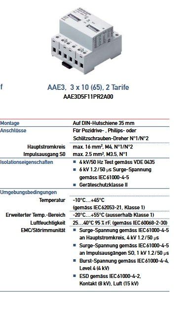 Misurare: SAIA BURGESS AAE3D5F11PR2A00 3-Phasen Drehstromzähler – Usato da Thielle venduto da urs_8lzn 3