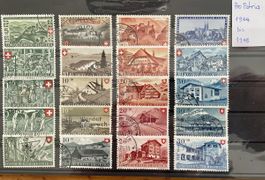 Schweiz Pro Patria 1944–1948 schöne Bildserien sauber gest.