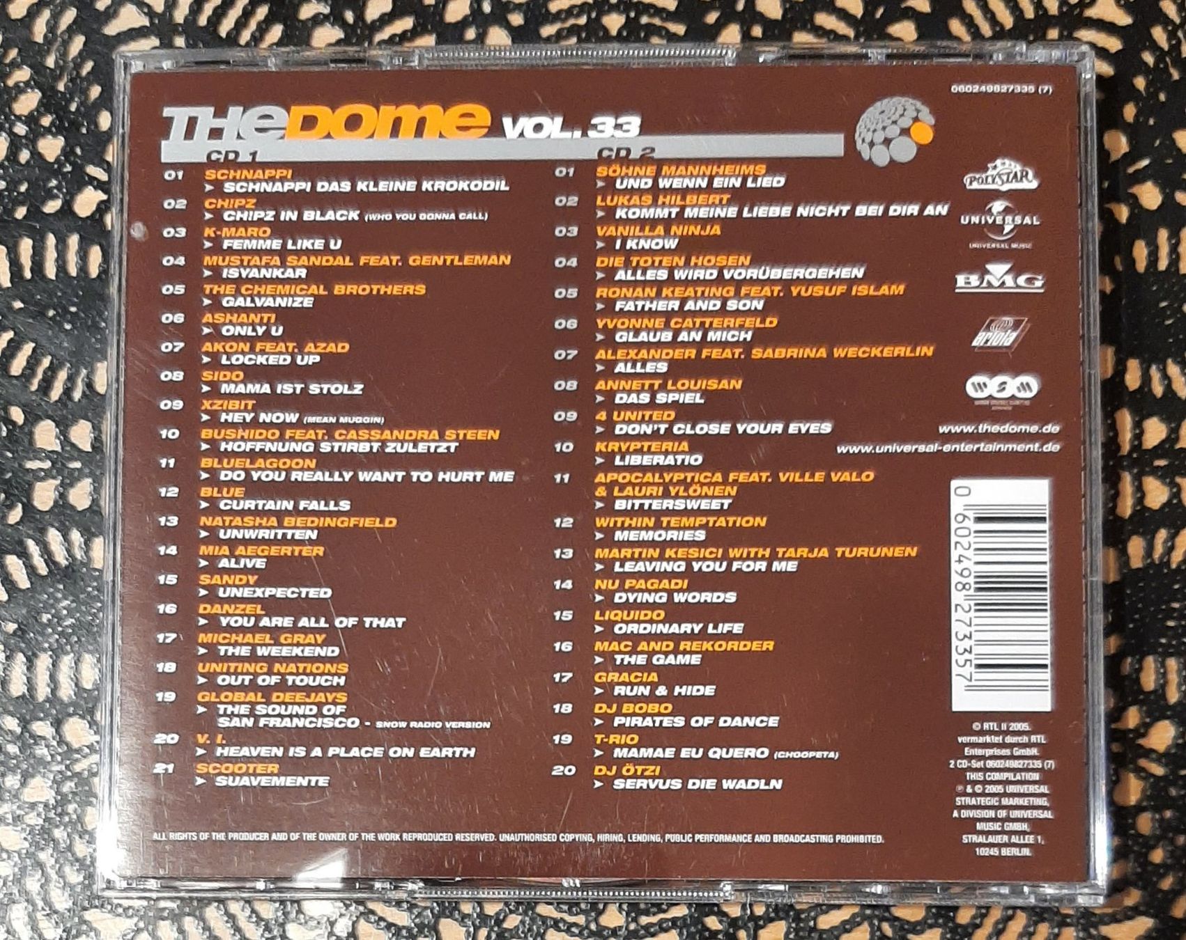 CDs: The Dome Vol. 33, Doppel-CD 2005, Hit Compilation, Sampler – Gebraucht aus Amriswil von Celini3 1