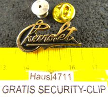 CHEVROLET LOGO AUTO PIN GEPRÄGT GOLDIG MIT SECURITY-CLIP