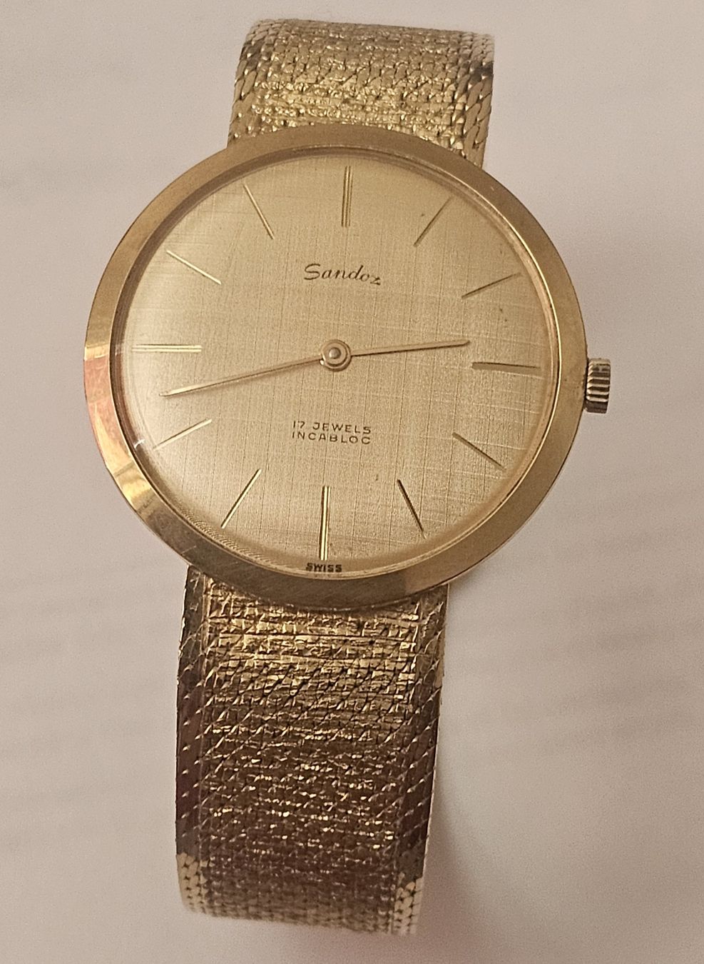 Sandoz Orologi: Sandoz plaqué or, vintage EXTRA-PLATE  – Usato da Genève venduto da Fresko01 1