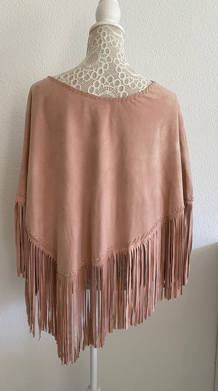 Altro in Moda donna: Nappa-Leder Poncho puder-rosé – Nuovo (secondo la descrizione) da Eglisau venduto da 3flower-power3 2
