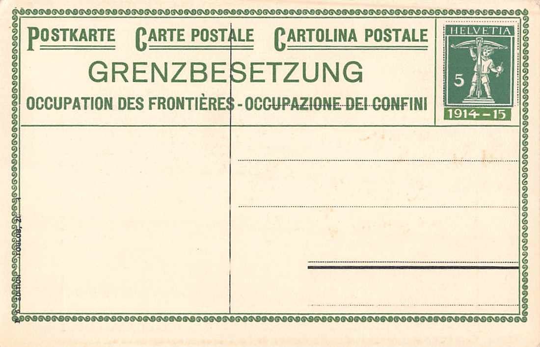 Cartoline postali: 5 MILITÄR-Ansichtskarten - u.a GRENZBESETZUNG 1914 – Usato da Lufingen venduto da TopAnsichtskarten 3