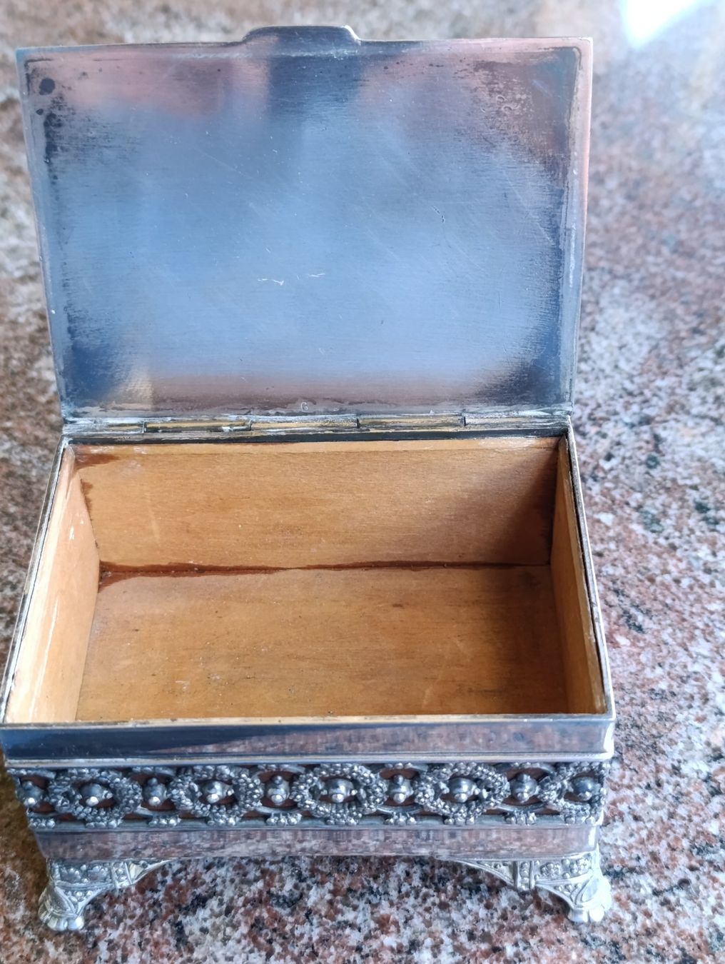Barattoli: SEHR SCHÖNE SILBERDOSE CIGARREN ODER FÜR SCHMUCK GEIGNET – Usato da Reinach BL venduto da Katzenmorli 4