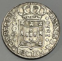 400 Reis -João Prince Regent -Portugal -1816 (Silber .916)