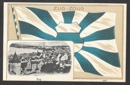 Zug Prägekarte mit Kantonswappen