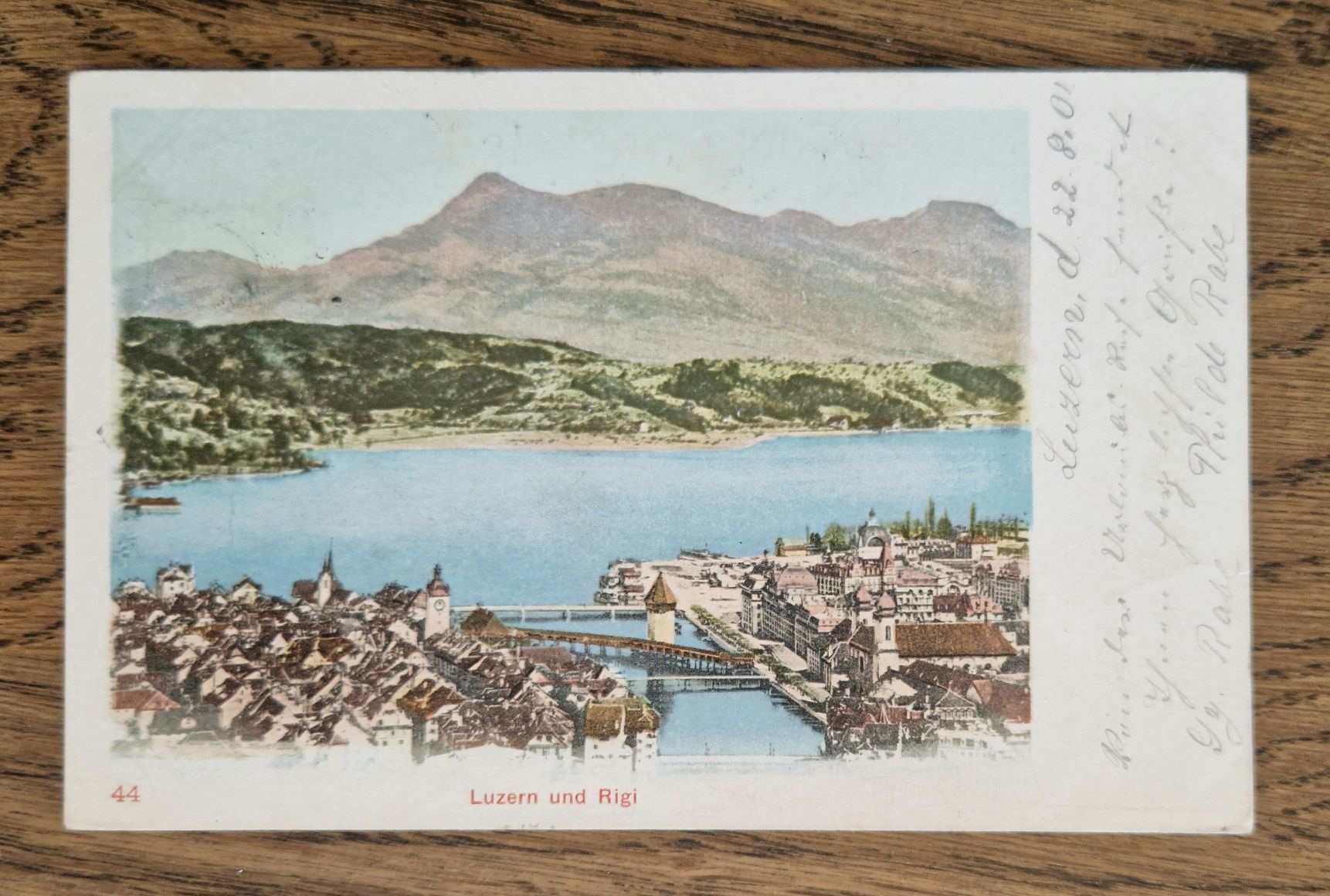 Cartoline postali: Luzern, nach Dingolfing D, 1901 – Usato da Ebikon venduto da Donar50
