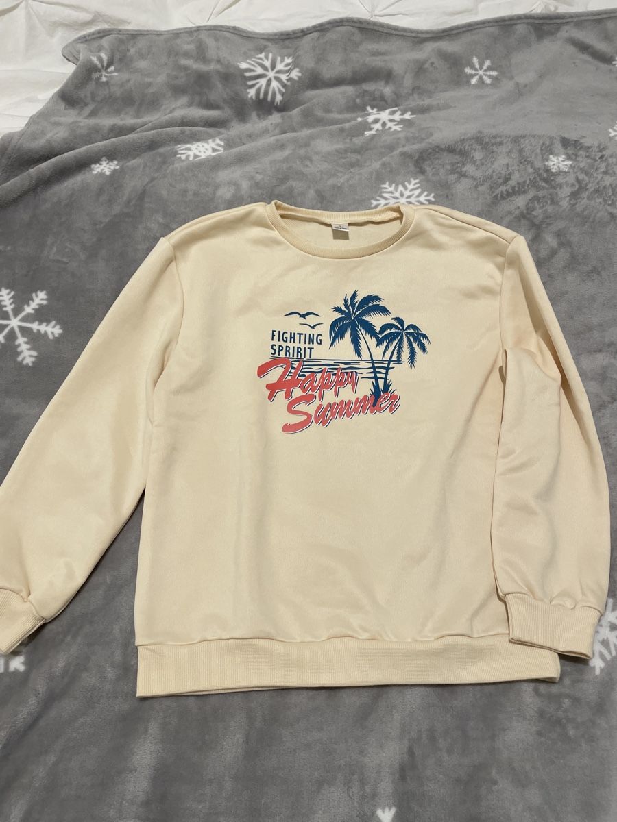 Maglioni & Felpe: Sweatshirt Happy Summer Print beige – Nuovo (secondo la descrizione) da Rüfenacht BE venduto da Edinas_shop 2