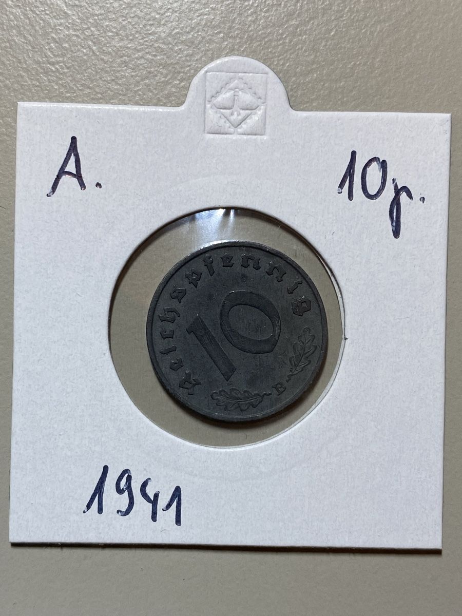 Tutti le monete: Allemagne - 10 Pfennig - 1941 – Usato da Payerne venduto da Mike1682