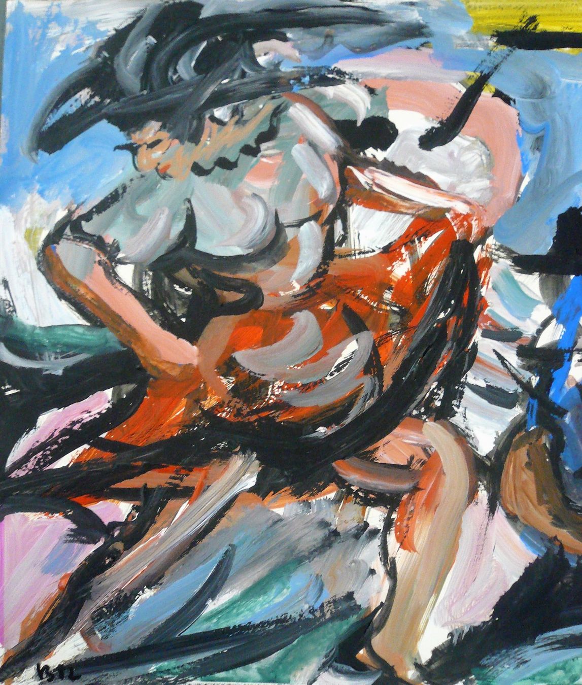 Tableaux: Nell GRABER-KIRCHHOFER, dynamisches OelGemälde – D'occasion à Oberhofen am Thunersee par luuping99 2