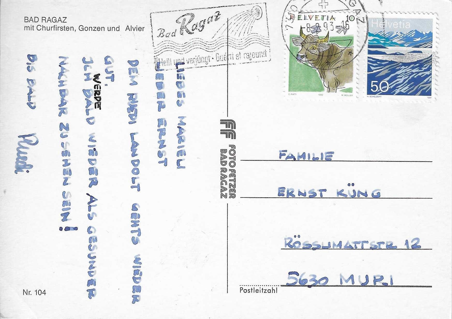 Cartoline postali: Bad Ragaz SG – Usato da Rothrist venduto da Stranglehold 1