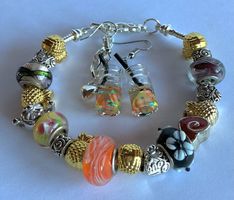 SET OHRRINGE ARMBAND TROLLBEADS USW. KOMPATIB. MURANO STYLE