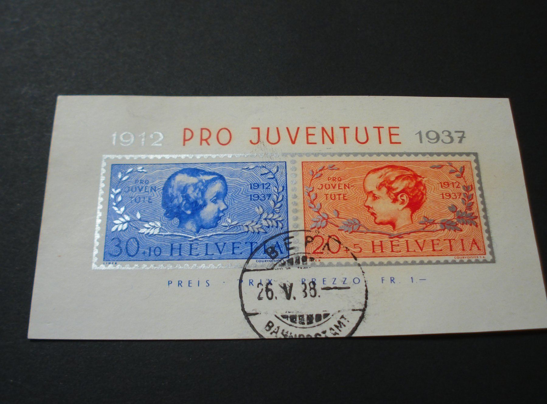 Tous les timbres: Juventute-Block 1937, gestempelt – D'occasion à Niederwil AG par morostahu