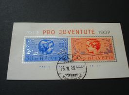 Juventute-Block 1937, gestempelt
