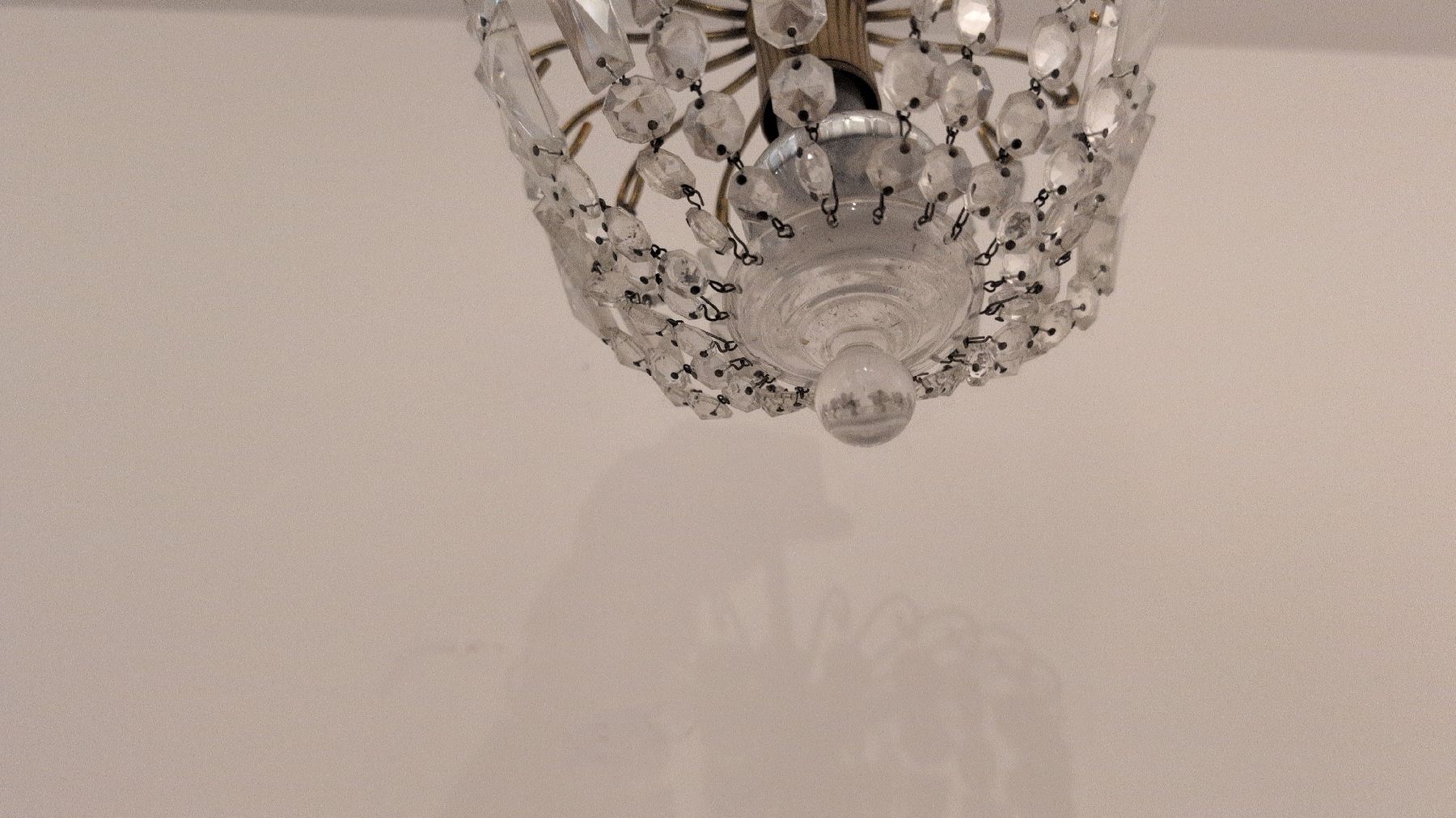 Kronleuchter & Deckenlampen: Deckenlampe Messing Kristalle vintage 25cm – Gebraucht aus Bern von SimeonM 1