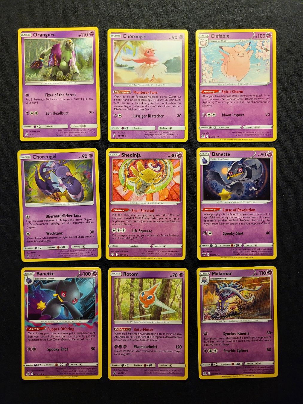 Pokémon Carte collezionabili: 9x Psycho/ Psychic Rare Pokemon Karten – Usato da Grindelwald venduto da lego9