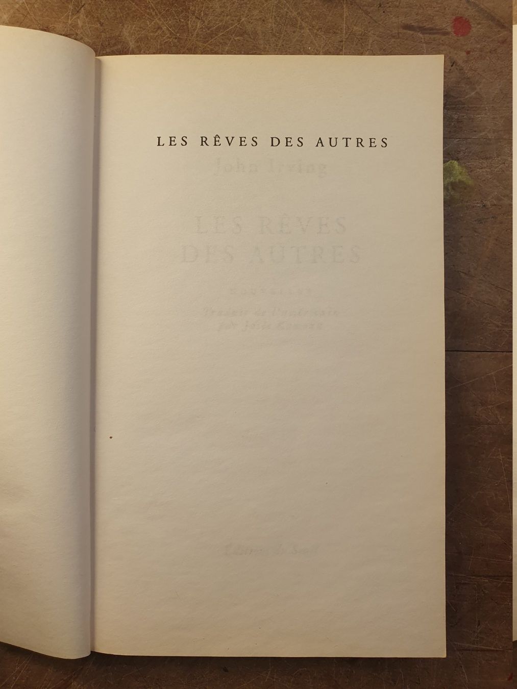 Bücher: Les Reves des autres - John Irving – Gebraucht aus Zürich von loosebone 1